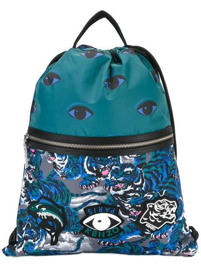 Shop Kenzo Multi Icon Backpack - Blue