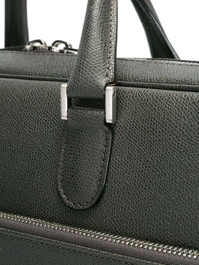 Shop Valextra Double Handle Briefcase - Grey