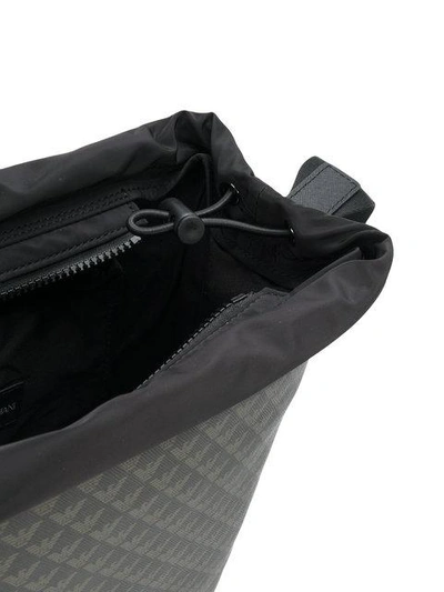 Shop Emporio Armani Logo Print Messenger Bag In Black