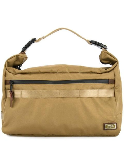 Shop As2ov Cordura Shoulder Bag In Brown