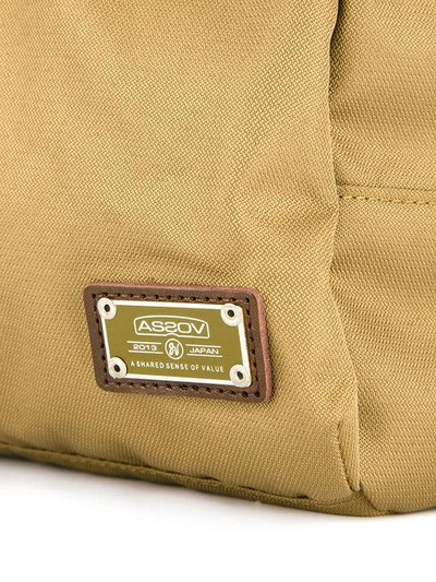 Shop As2ov Cordura Shoulder Bag In Brown