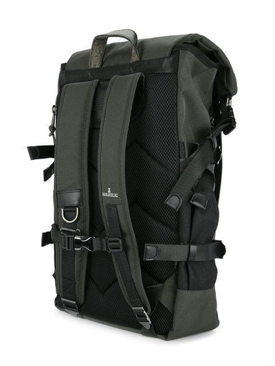 Shop Makavelic Double Line Buckled Backpack In Grey