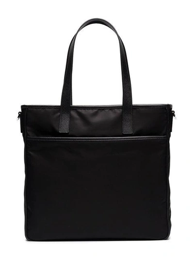 Shop Prada Two Pocket Tote Bag - Black