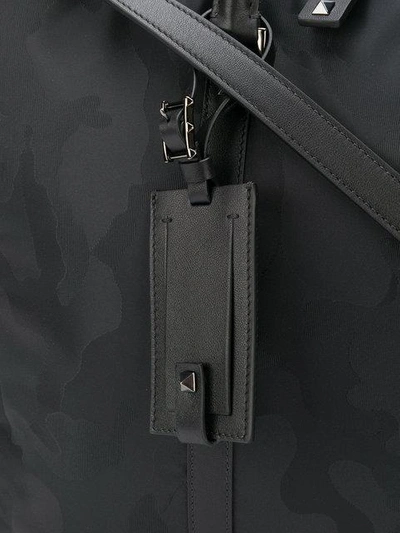 Shop Valentino Camouflage Briefcase - Black