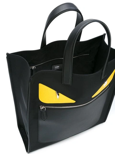 Shop Fendi Bag Bugs Shopper Tote Bag - Black
