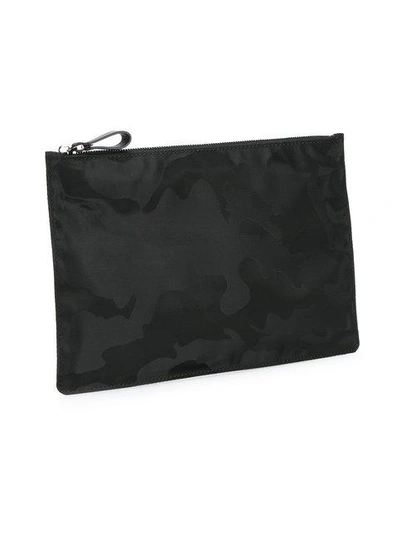 Shop Valentino Garavani Camouflage Clutch In 0no Black