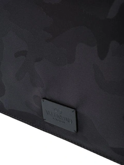 Shop Valentino Garavani Camouflage Clutch In 0no Black