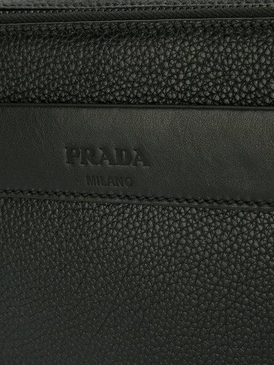 Shop Prada Hand-strap Clutch In Black
