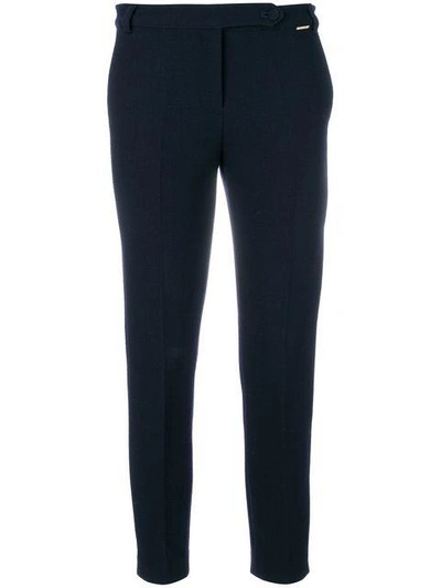 Shop Styland Cropped Tailored Trousers - Blue