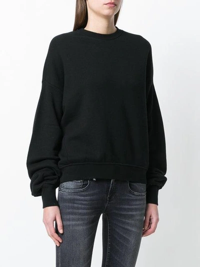 Shop R13 Oversized Sleeves Sweatshirt - Black