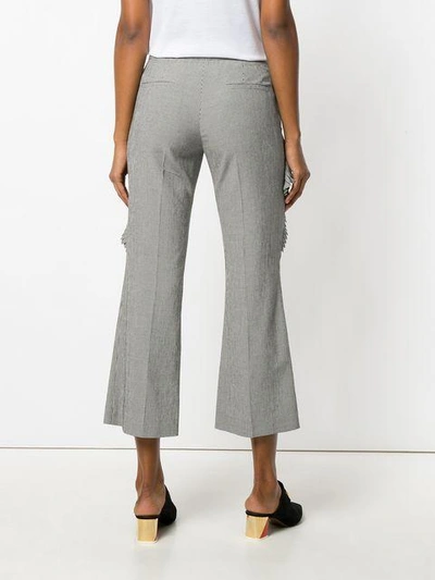Shop Marco De Vincenzo Pleated Gingham Trousers In White
