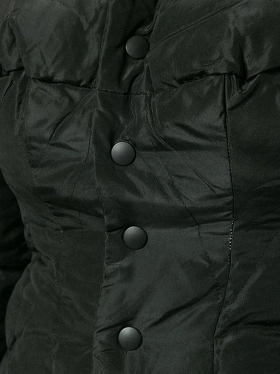 Shop Yohji Yamamoto Vintage Collar Puffer Jacket In Black