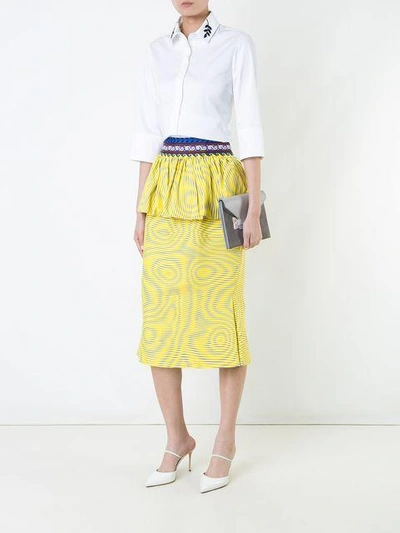 Shop Mary Katrantzou Leto Technical Peplum Skirt