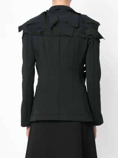 Shop Gloria Coelho Panelled Blazer In Black