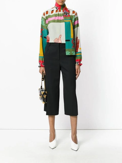 Shop Valentino Counting Three Printed Blouse In M12-multicolor