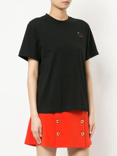 Shop Macgraw Swan Patch T-shirt In Black