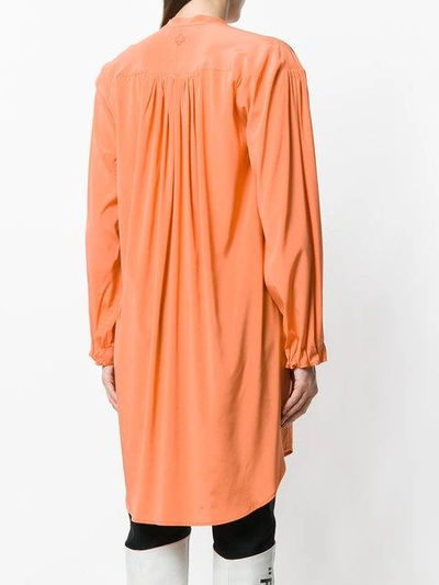 Shop A.f.vandevorst Oversized Mandarin Collar Shirt In Yellow