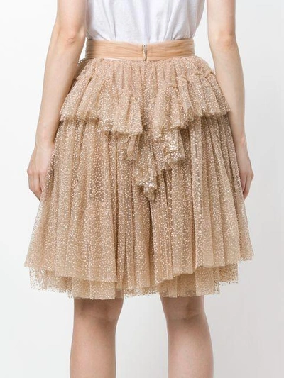 Shop Dsquared2 Layered Tulle Skirt In Neutrals