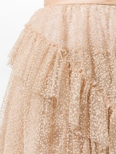 Shop Dsquared2 Layered Tulle Skirt In Neutrals