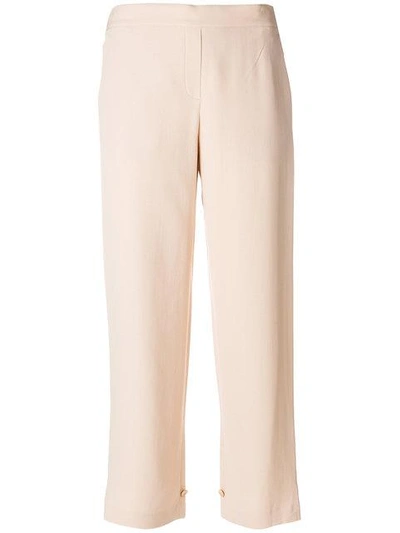 Shop Theory Cropped Tailored Trousers - Neutrals