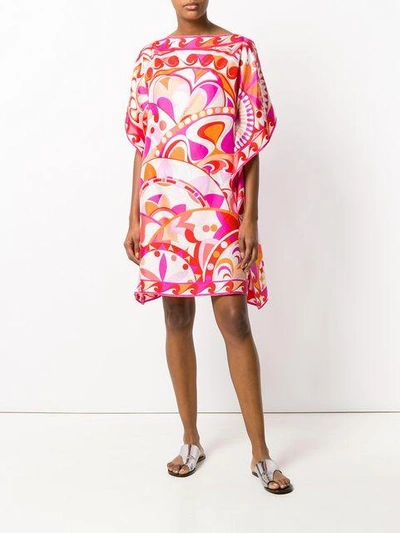 Shop Emilio Pucci Floral Print Dress In Pink