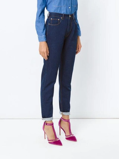 Shop Amapô High Waist Mom's Kingston Jeans In Blue