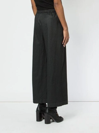 Shop Ilaria Nistri Pleated Cropped Trousers - Black