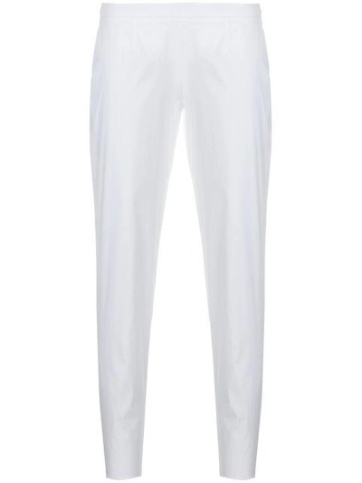 Shop Prada Classic Tapered Trousers - White