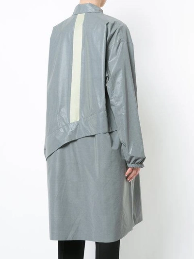 Shop Martina Spetlova Zipped Reflective Coat In Grey