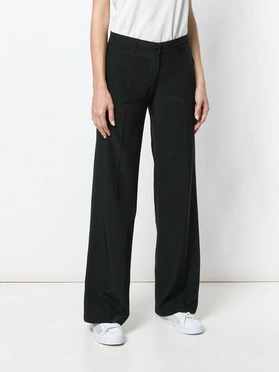 Shop Aspesi Straight Leg Formal Trousers In Black