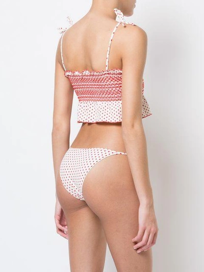 Shop Lisa Marie Fernandez Triangle String Bikini Set - Red