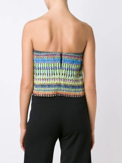 Shop Saloni Bow Strapless Top - Multicolour