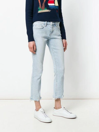 Shop Current Elliott Cropped Jeans In Blue