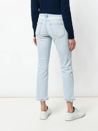 Shop Current Elliott Cropped Jeans In Blue