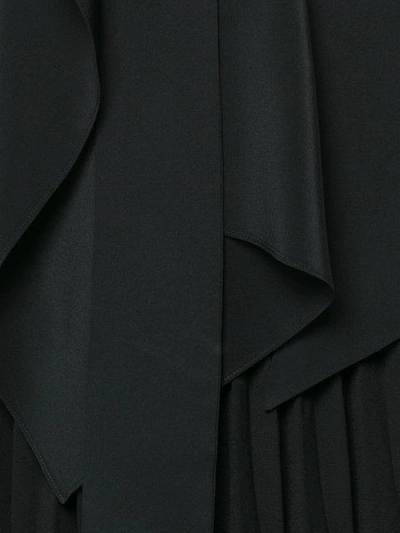 Shop Fendi Asymmetric Layered Blouse In Black
