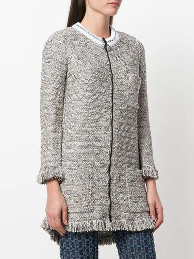 Shop Sonia Rykiel Tweed Fringed Coat