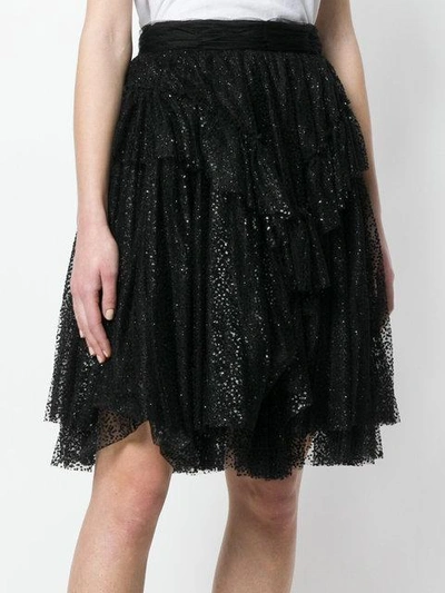Shop Dsquared2 Sequin Tulle Skirt - Black
