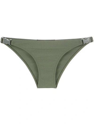 Shop Gloria Coelho Buckle Bikini Bottom In Green
