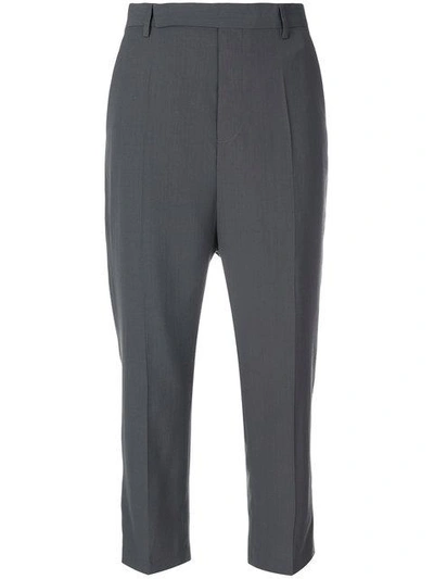 Shop Rick Owens Cropped Tailored Trousers