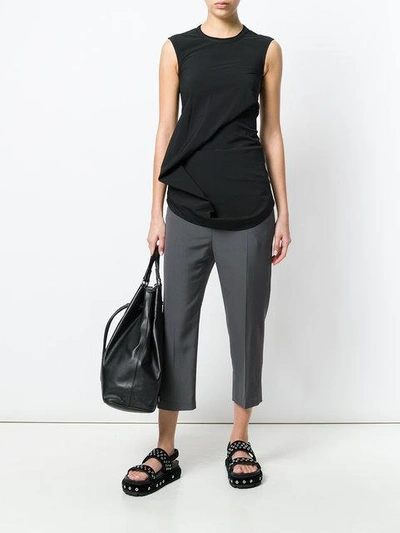 Shop Rick Owens Cropped Tailored Trousers
