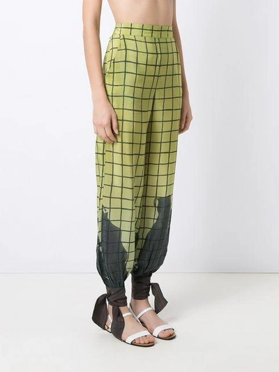 Shop Adriana Degreas High-waisted Trousers - Green