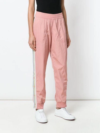 Shop Adidas By Stella Mccartney Stripe Detail Track Pants - Pink