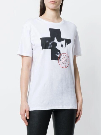 Shop A.f.vandevorst Cross Print T-shirt In White