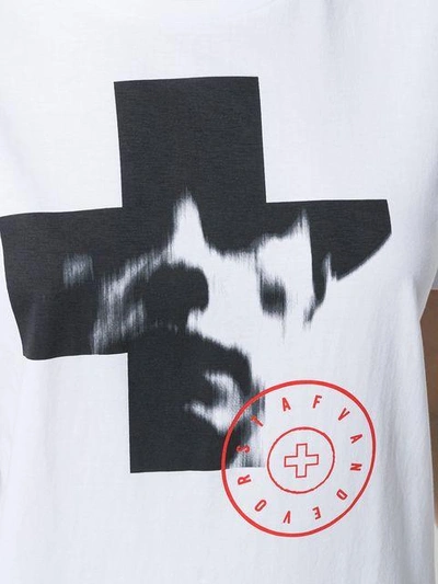 Shop A.f.vandevorst Cross Print T-shirt In White
