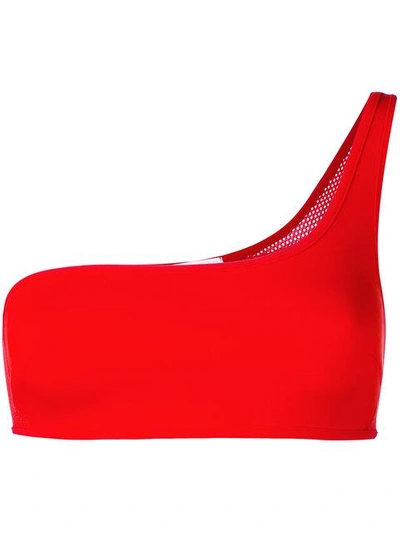 Shop Stella Mccartney One-shoulder Bra Top - Red