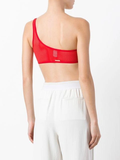 Shop Stella Mccartney One-shoulder Bra Top - Red