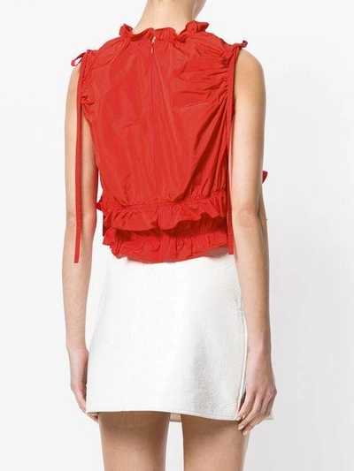 Shop Kenzo Ruffle Crop Top - Red