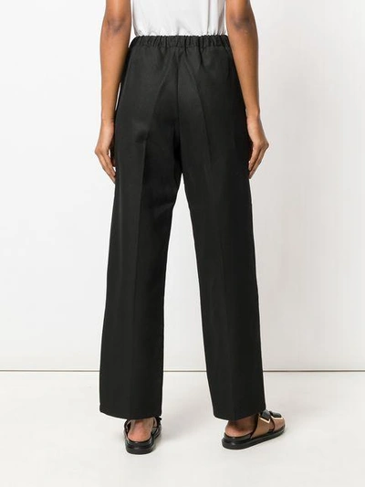 Shop Cristaseya Tie-waist Trousers In Black