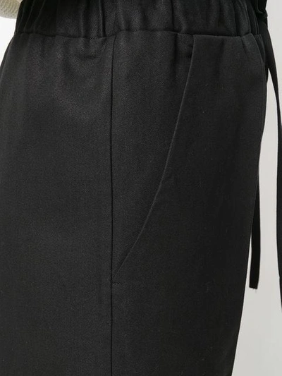 Shop Cristaseya Tie-waist Trousers In Black