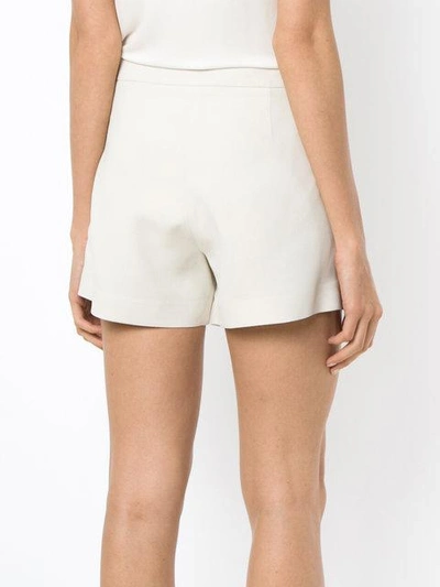 Shop Martha Medeiros Crepe Shorts In White